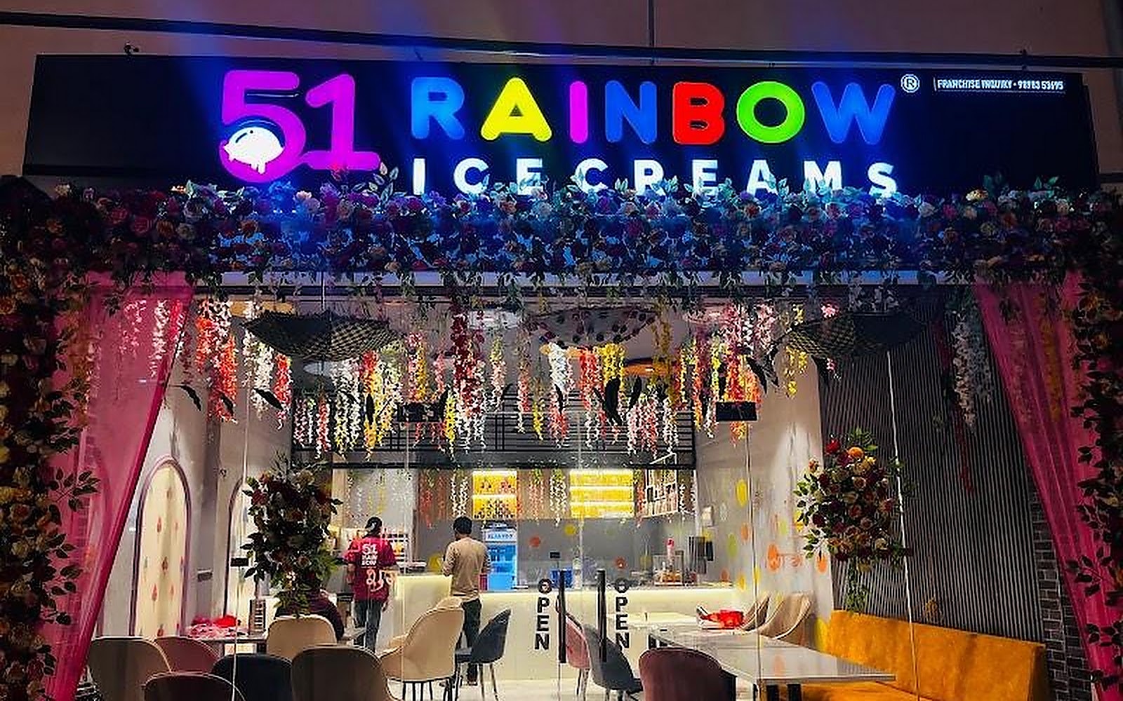 51 Rainbow ice cream Faizabad visiting card