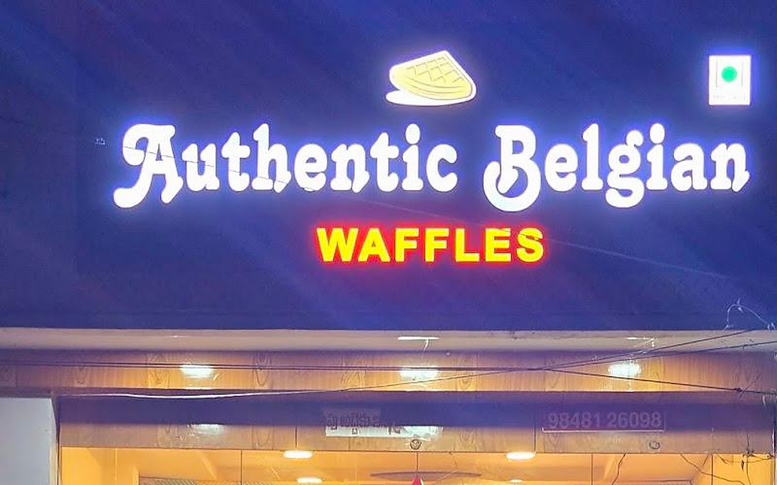 Authentic Belgian Waffles Bhimavaram visiting card