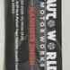 Auto World Motor Works visiting card