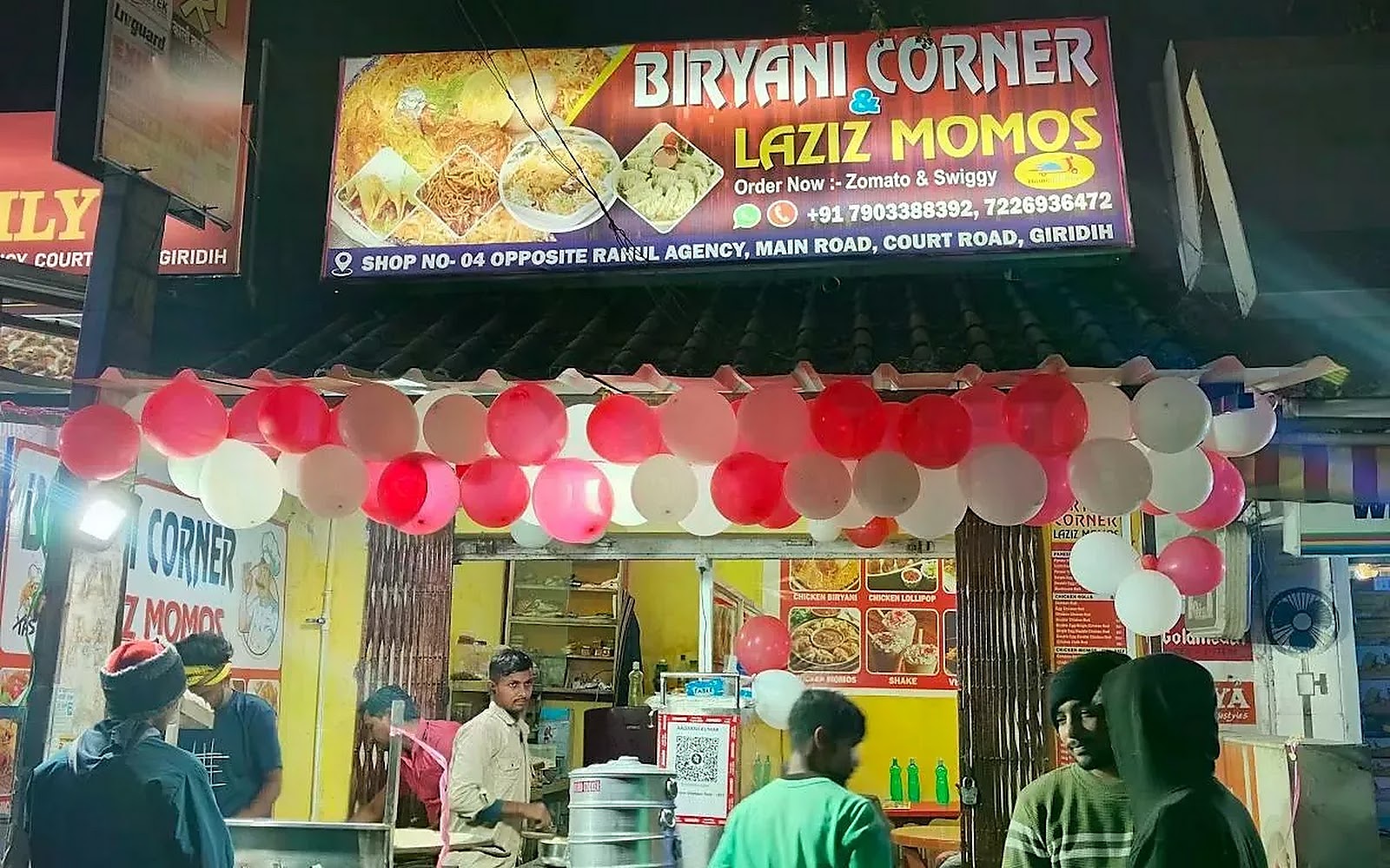 Biryani Corner Giridih visiting card