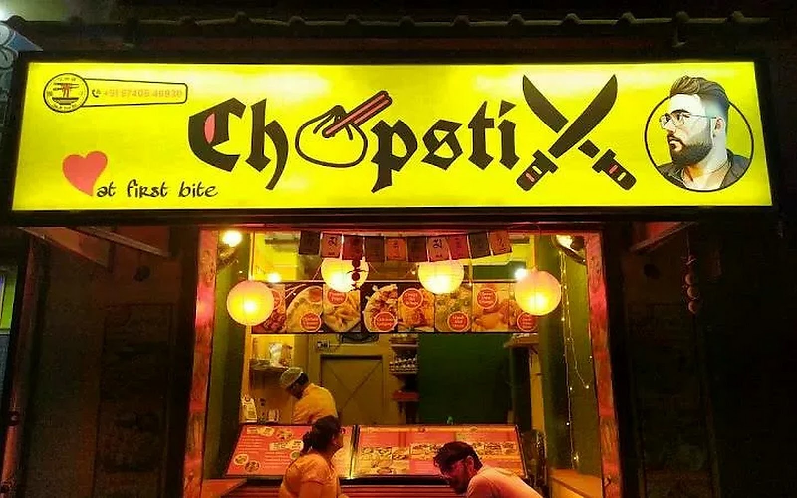 Chopstix Durgapur visiting card
