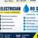 Electrician and Ro Services visiting card