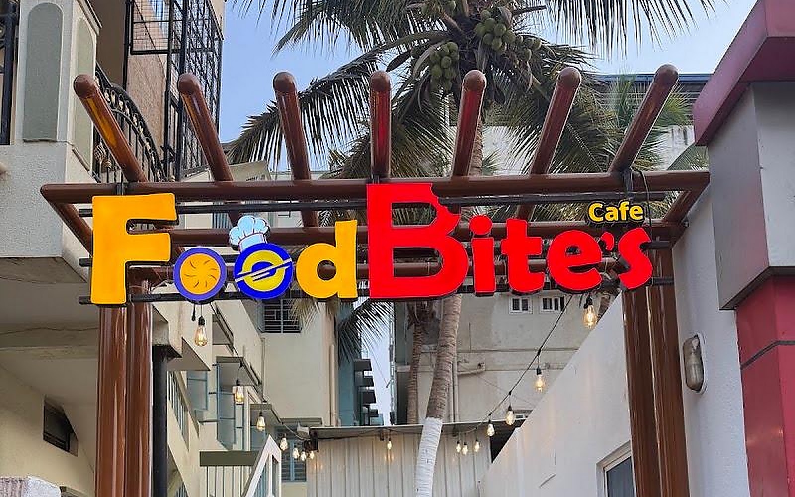 Foodbites cafe Davangere visiting card