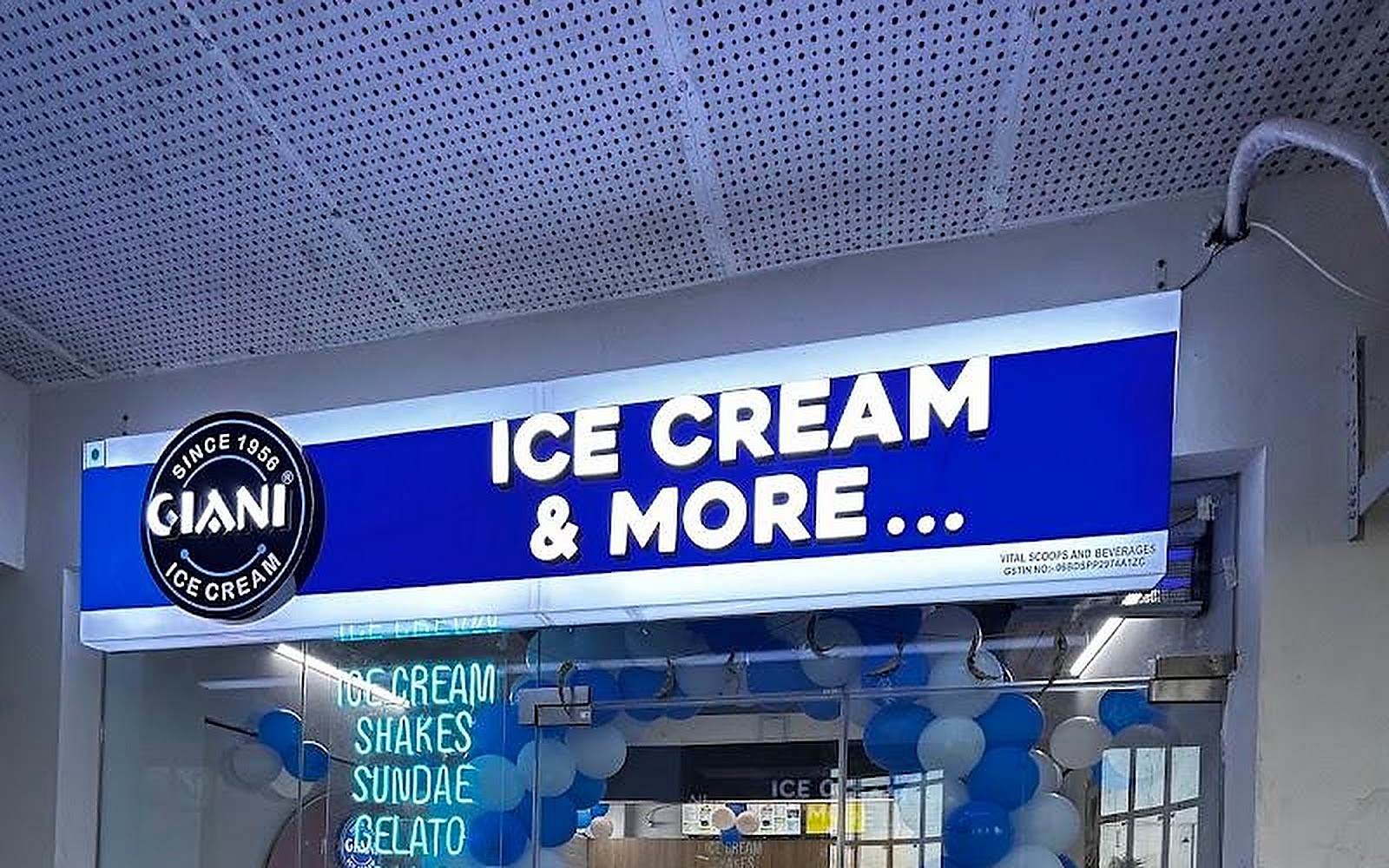 GIANI Ice Cream Gurugram visiting card