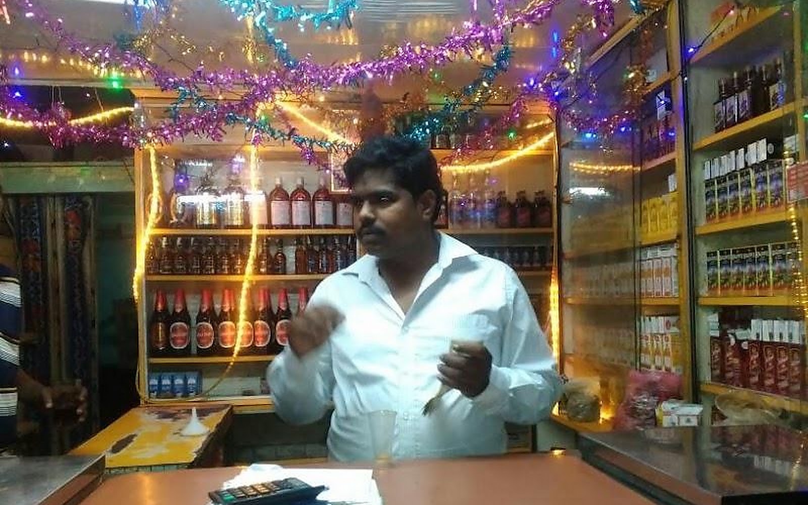 Janata Wine Shop Belgaum visiting card