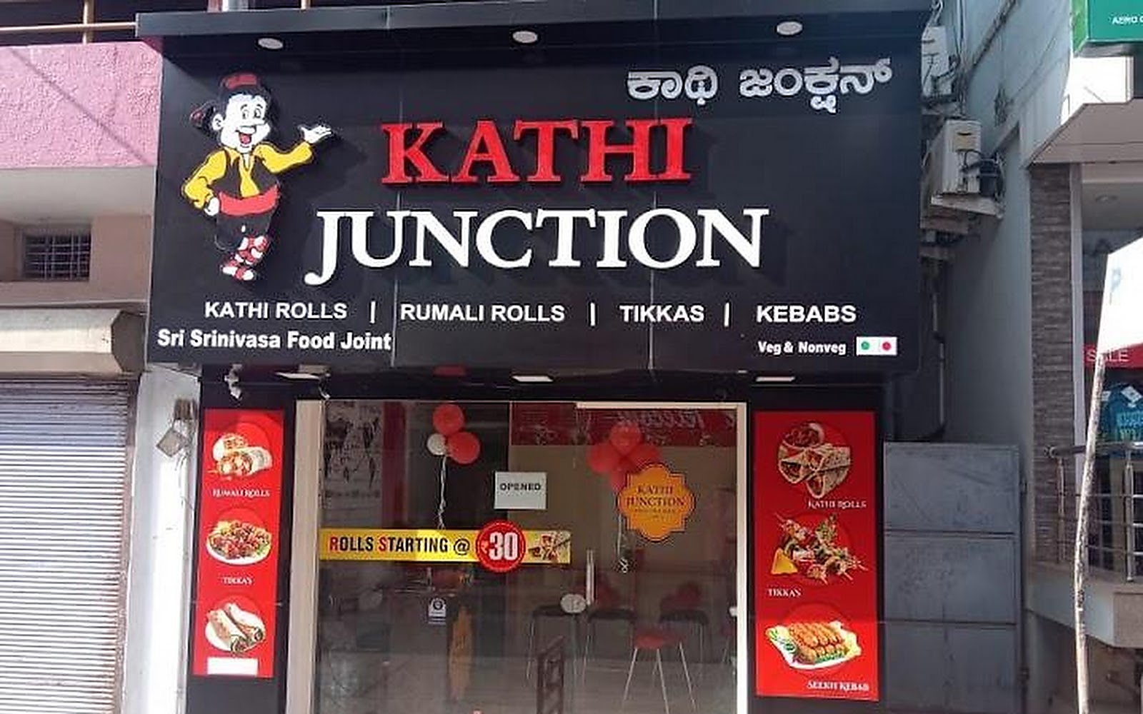KATHI JUNCTION -Best in Katti Rolls, Momo's and Pizza in Davangere visiting card