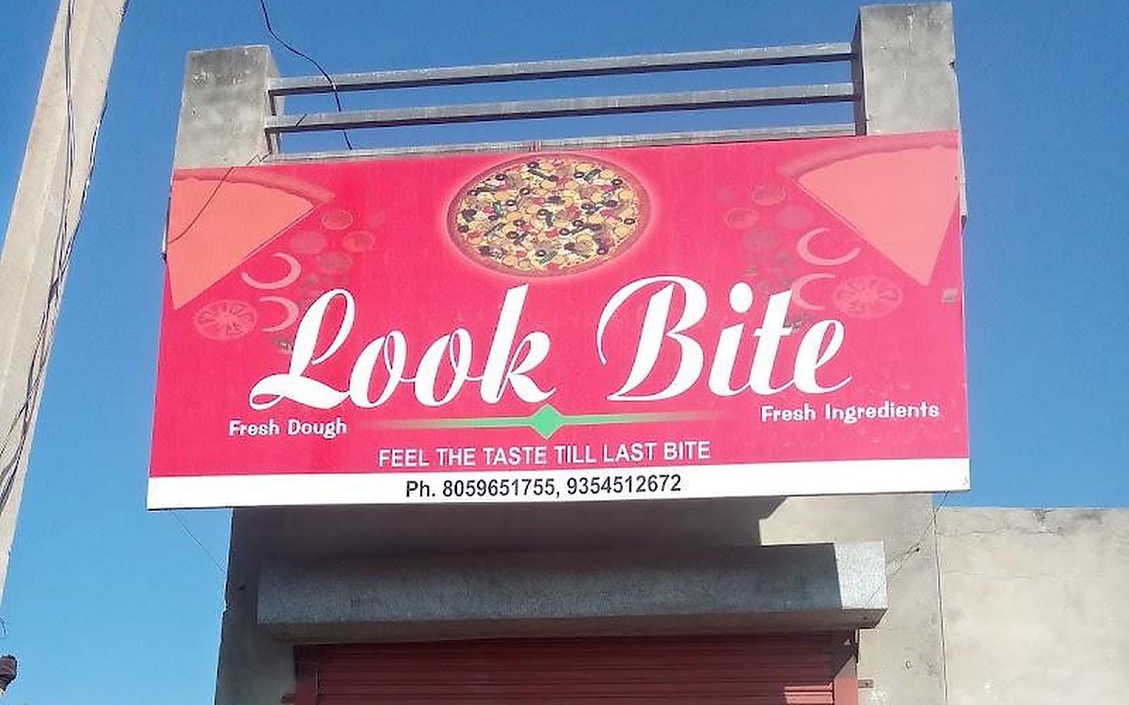 LOOK BITE PIZZA &BURGER Charkhi-dadri visiting card