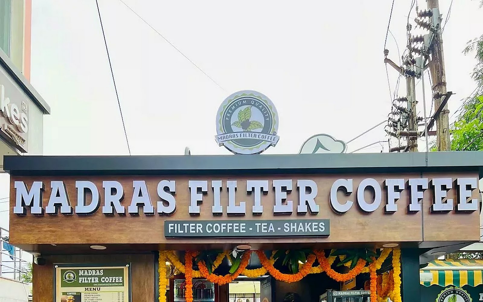 Madras Filter Coffee Eluru visiting card