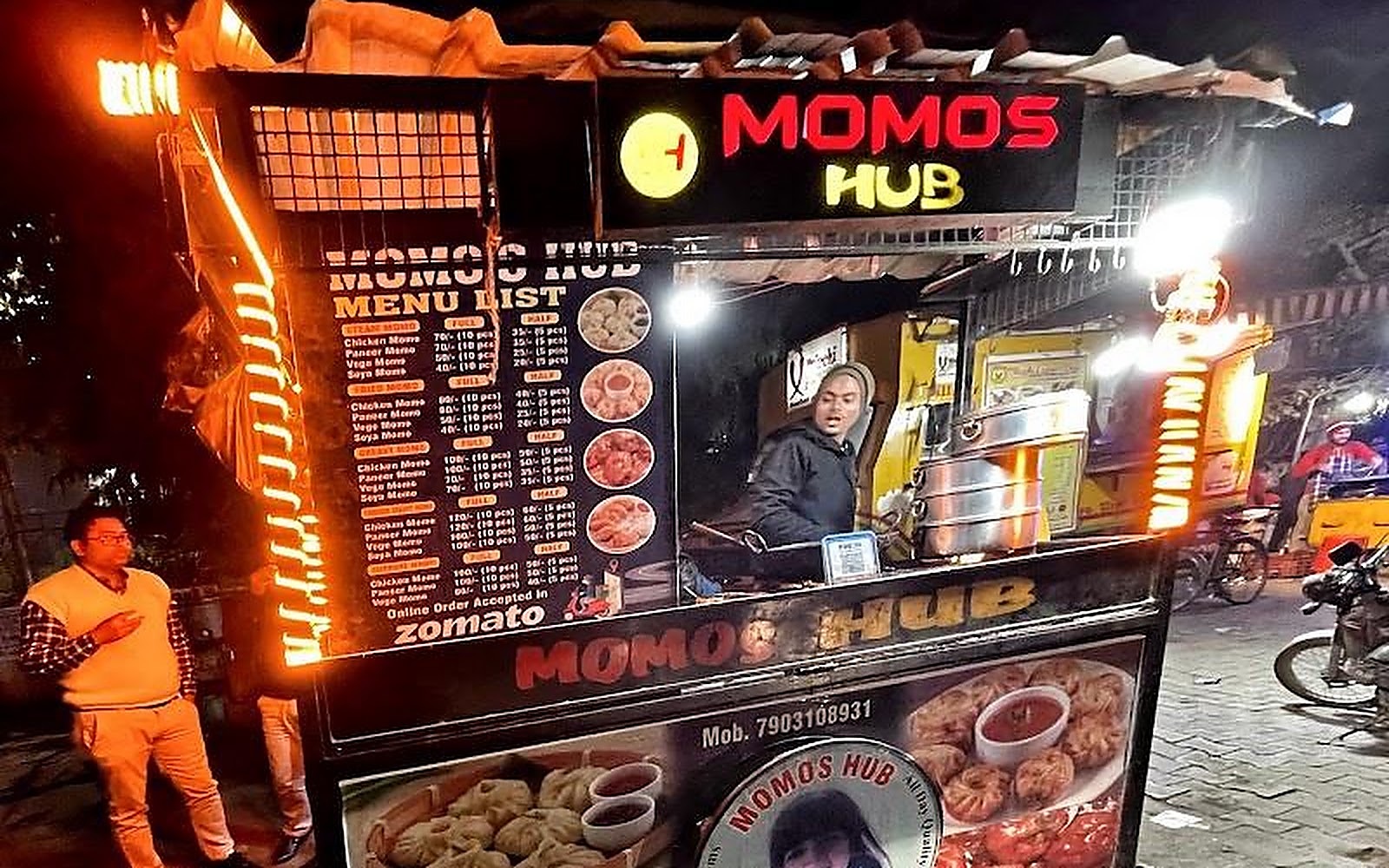 Momos hub Gaya visiting card