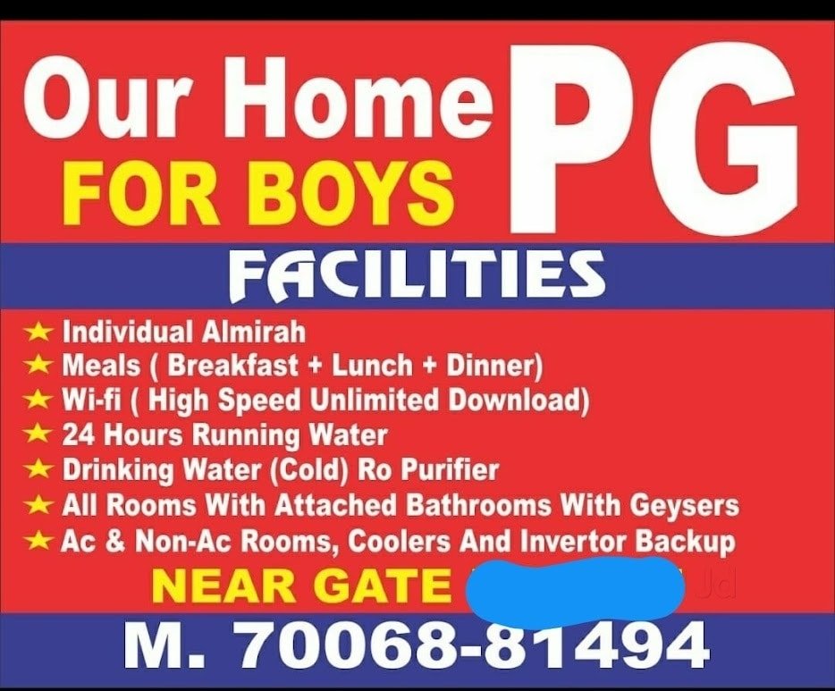 Pg Our Home visiting card