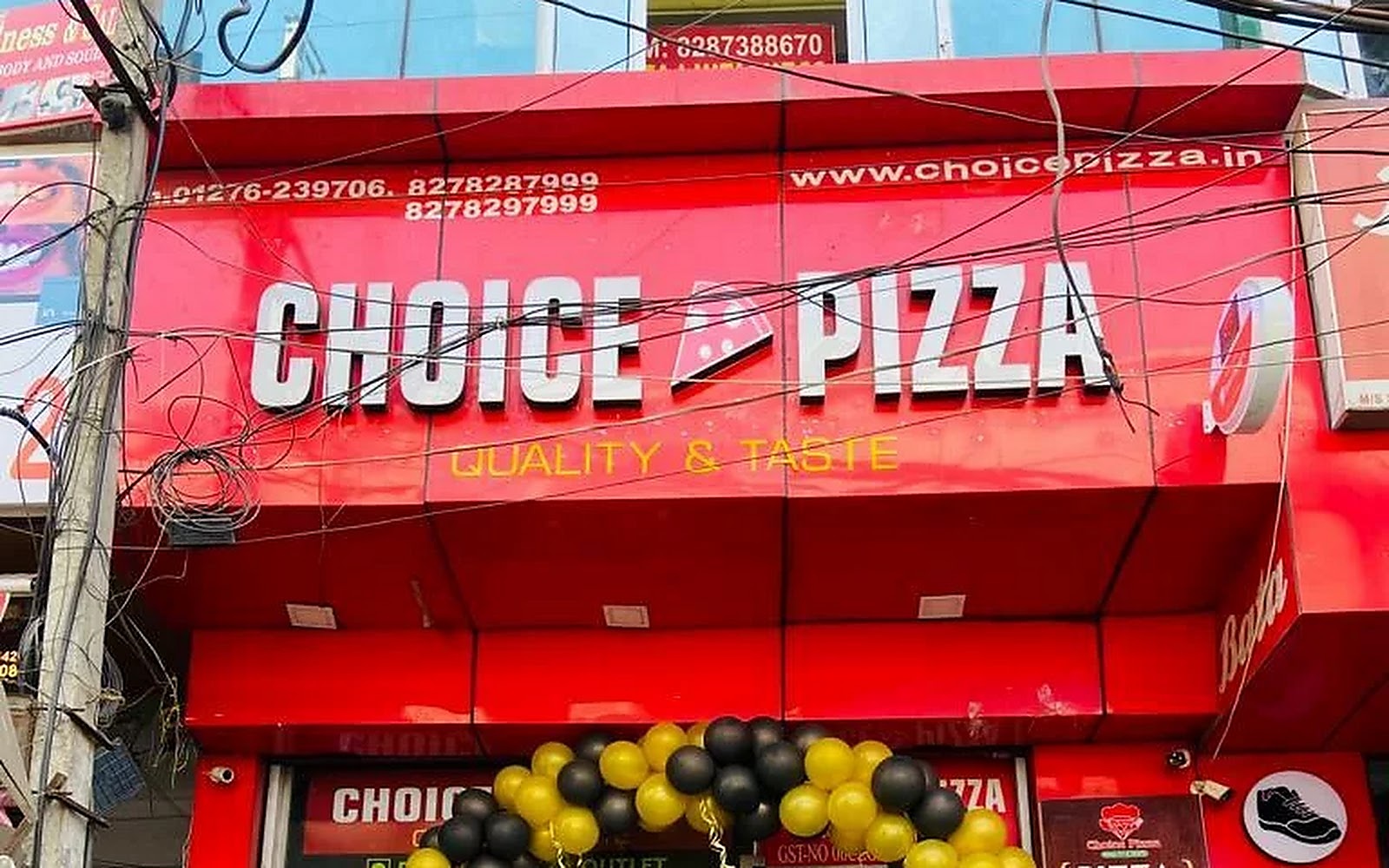 Pizza Choice Delhi visiting card