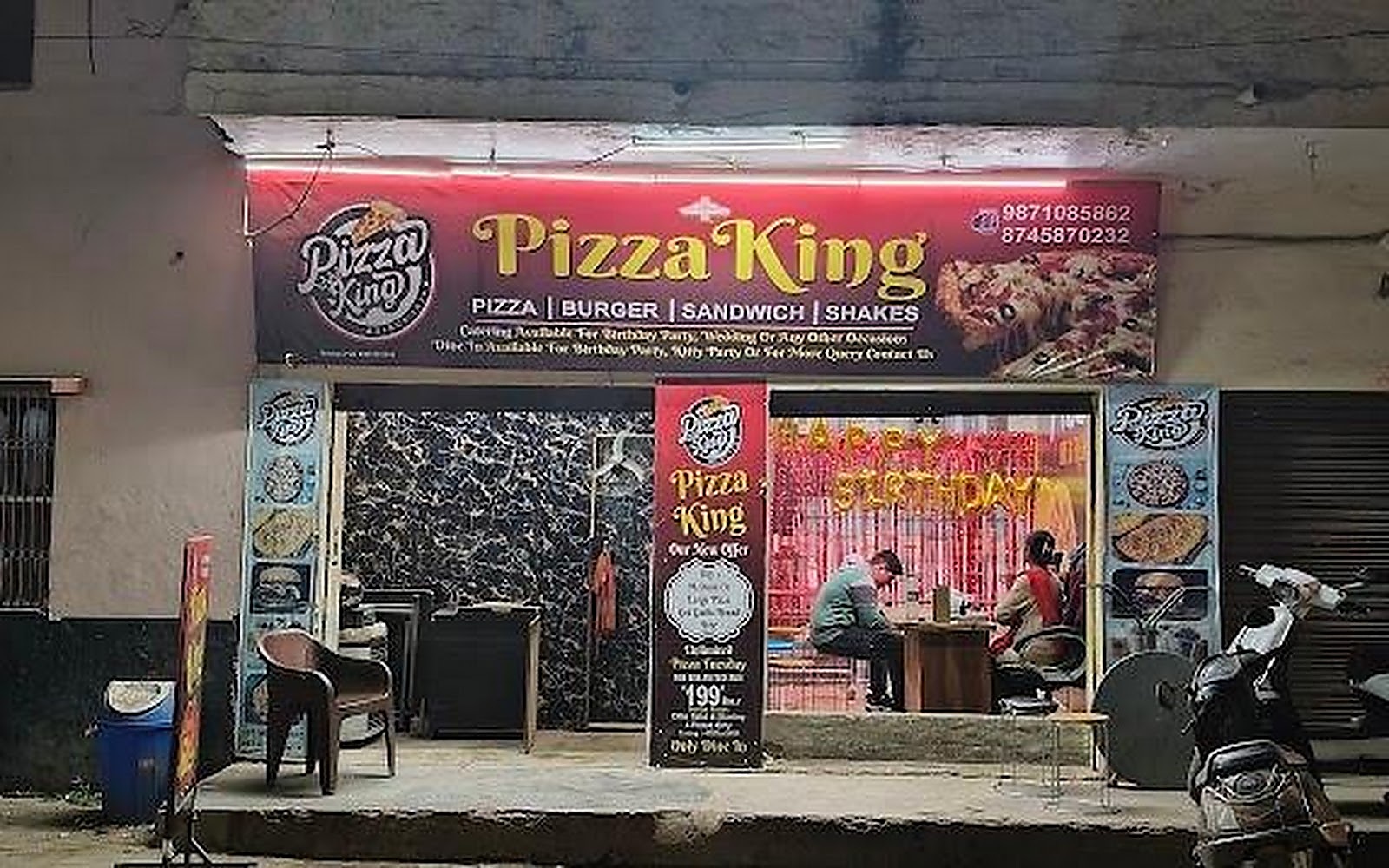 Pizza king Bulandshahr visiting card