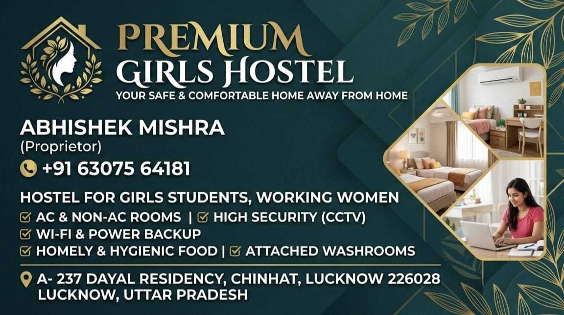 PREMIUM GIRLS HOSTEL visiting card