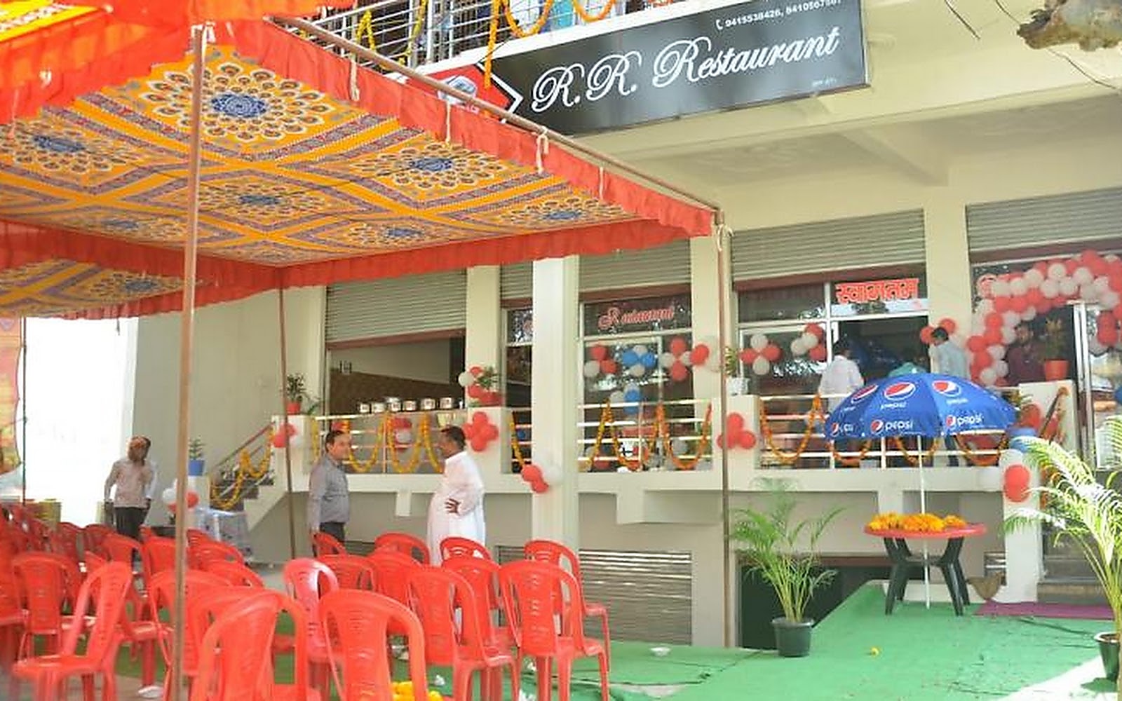 R R Restaurant and Celebration Hall Basant Vihar Colony Etawah Uttar Pradesh visiting card