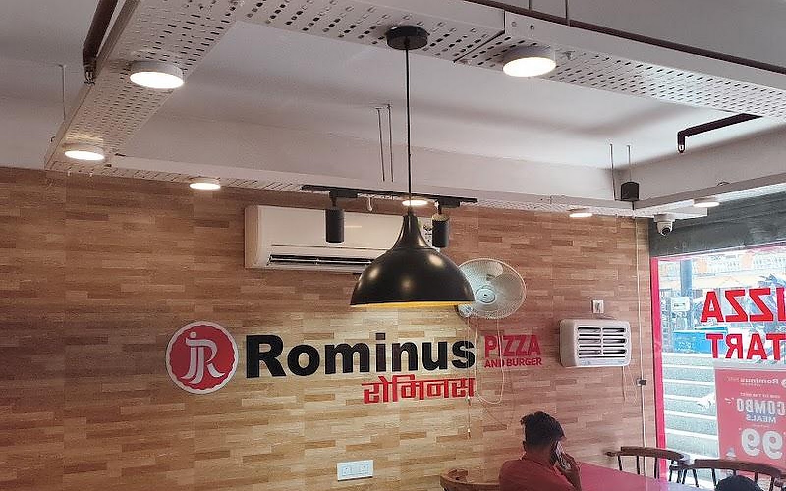 Rominus Pizza and Burger Faizabad visiting card
