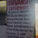 Shivansh Enterprises visiting card