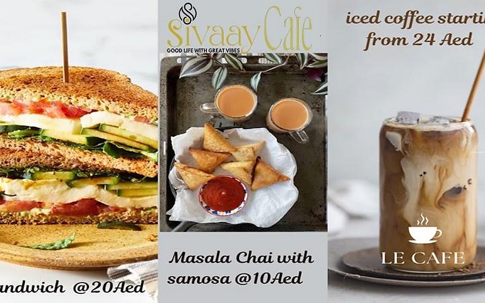 Sivaay Cafe Dubai visiting card