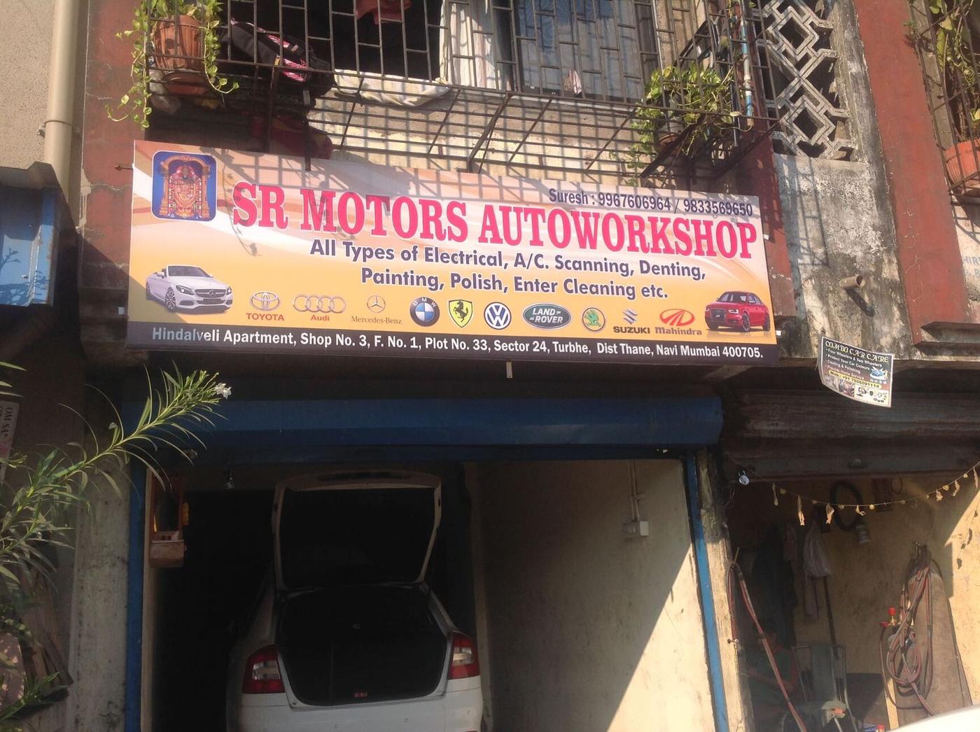 Sr Motors Autoworkshop visiting card