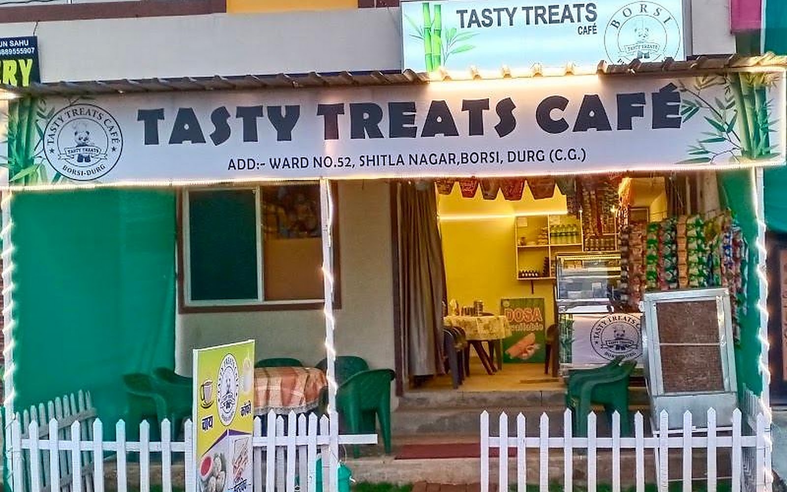 Tasty Treats Café Durg-bhilai visiting card