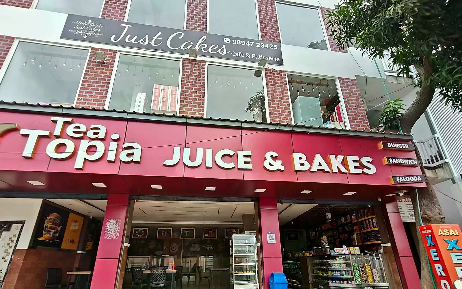 Tea Topia Juice & Bakes Bommayapalayam visiting card