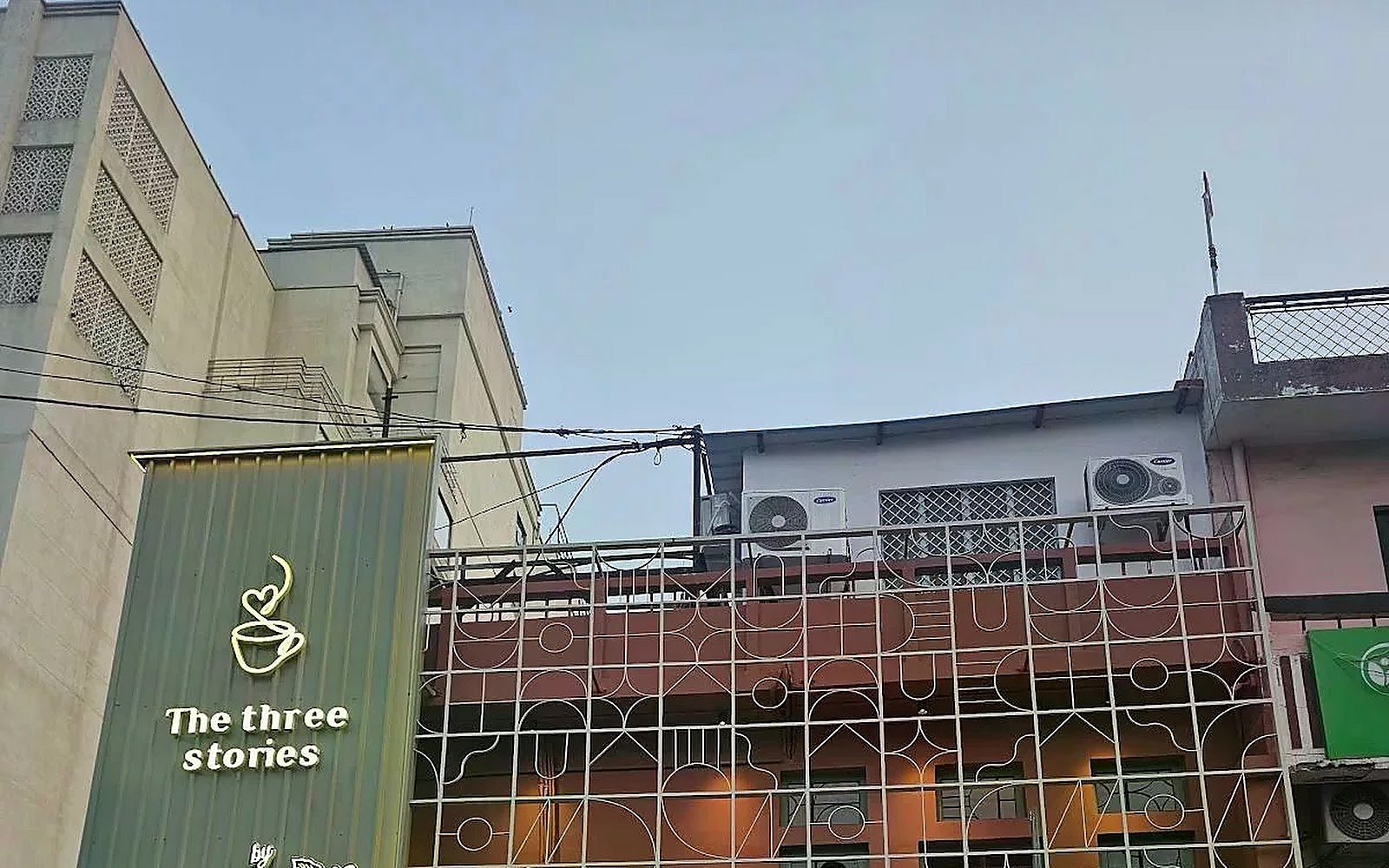 The Three Stories by Aama Cafe Gorakhpur visiting card