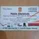 Vijay Mehla Electricals visiting card