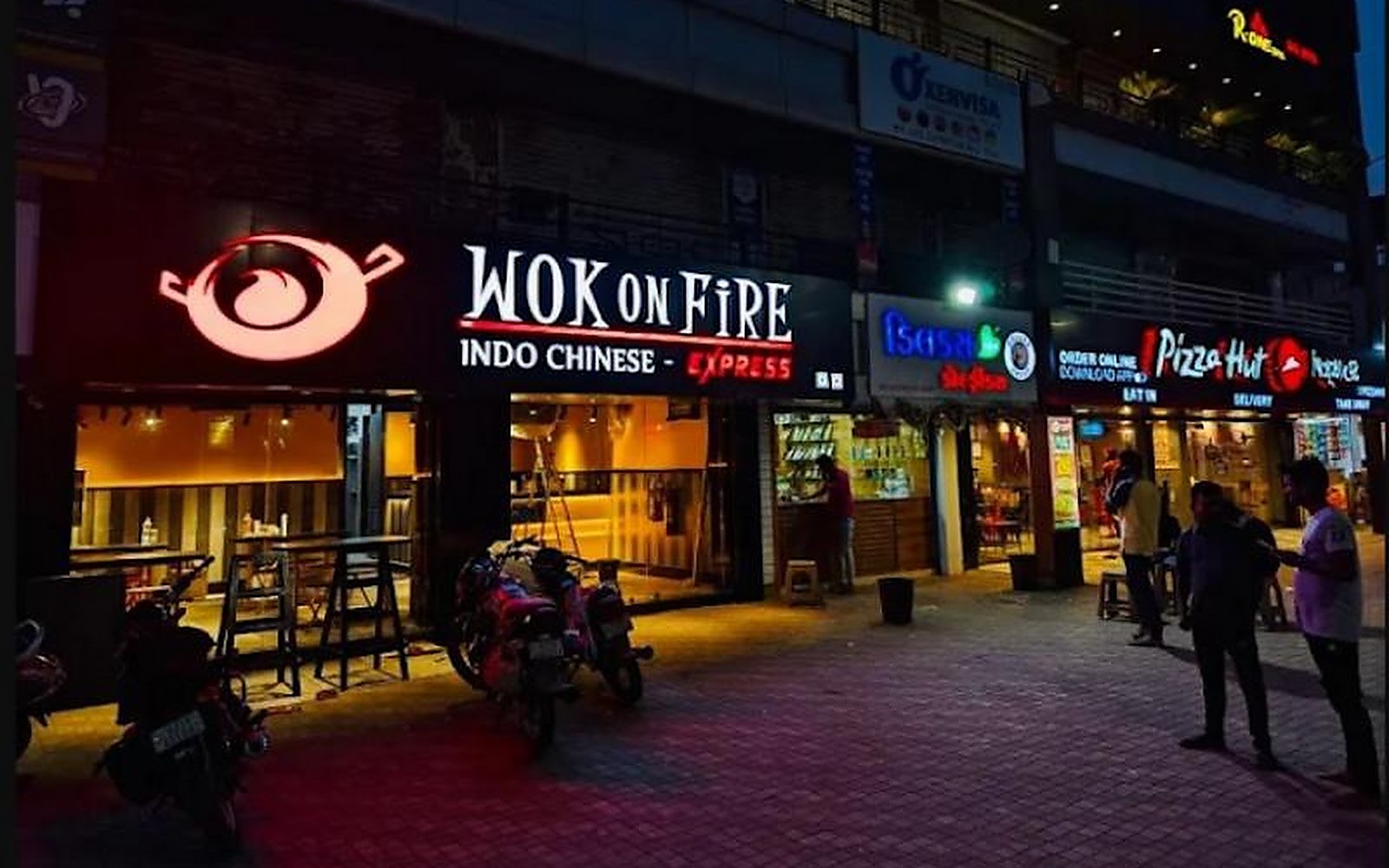 Wok On Fire - Indo Chinese Express Bharuch visiting card